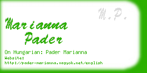 marianna pader business card